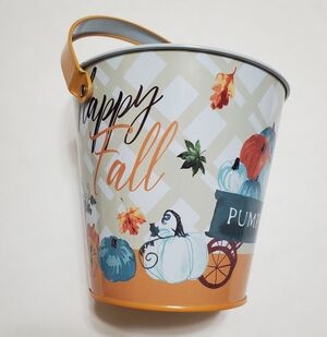Pumpkin Bucket Fall Decor